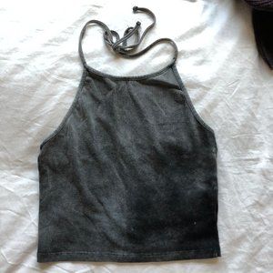 Brandy Melville grey halter crop top